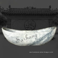 European style modern hand carving solid marble bathtub for home